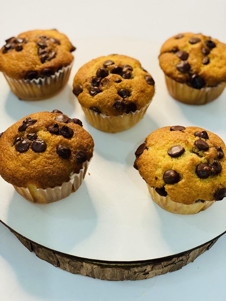 Muffin de Baunilha com Gotas de Chocolate