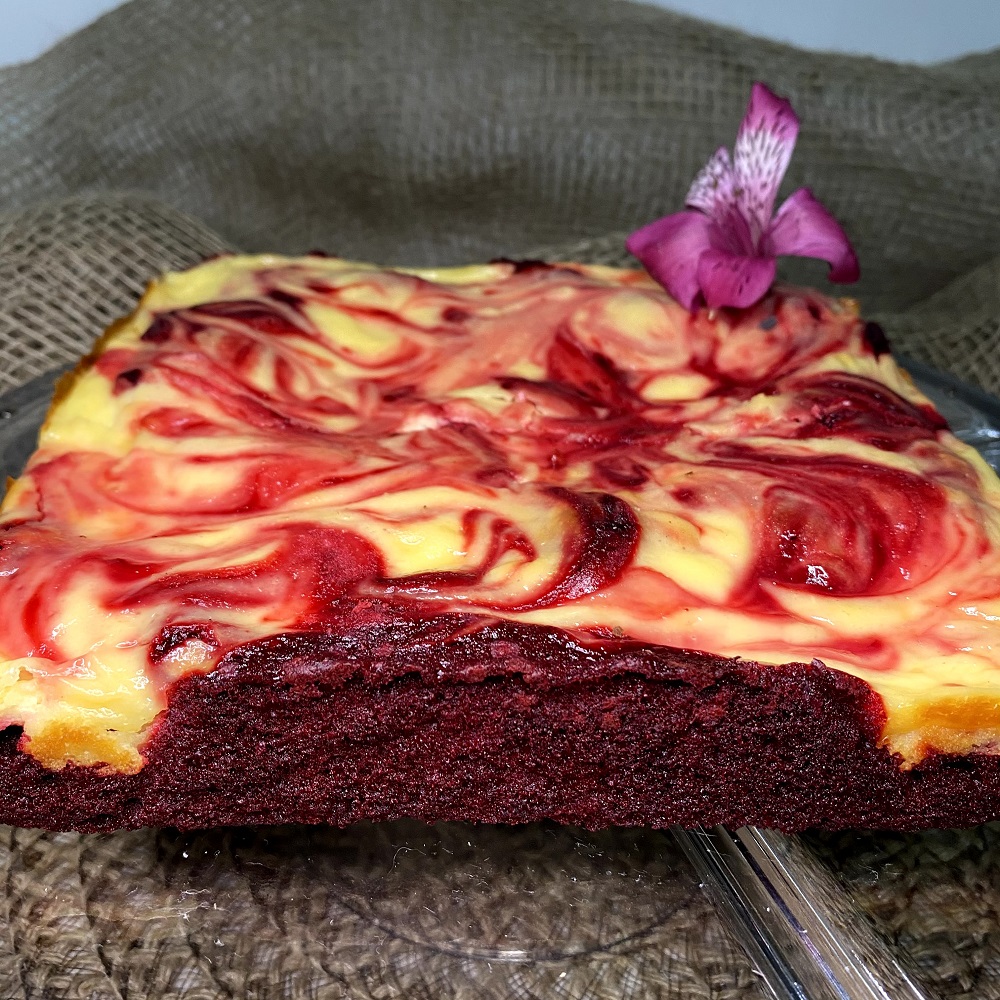 Brownie de Red Velvet com Cheesecake