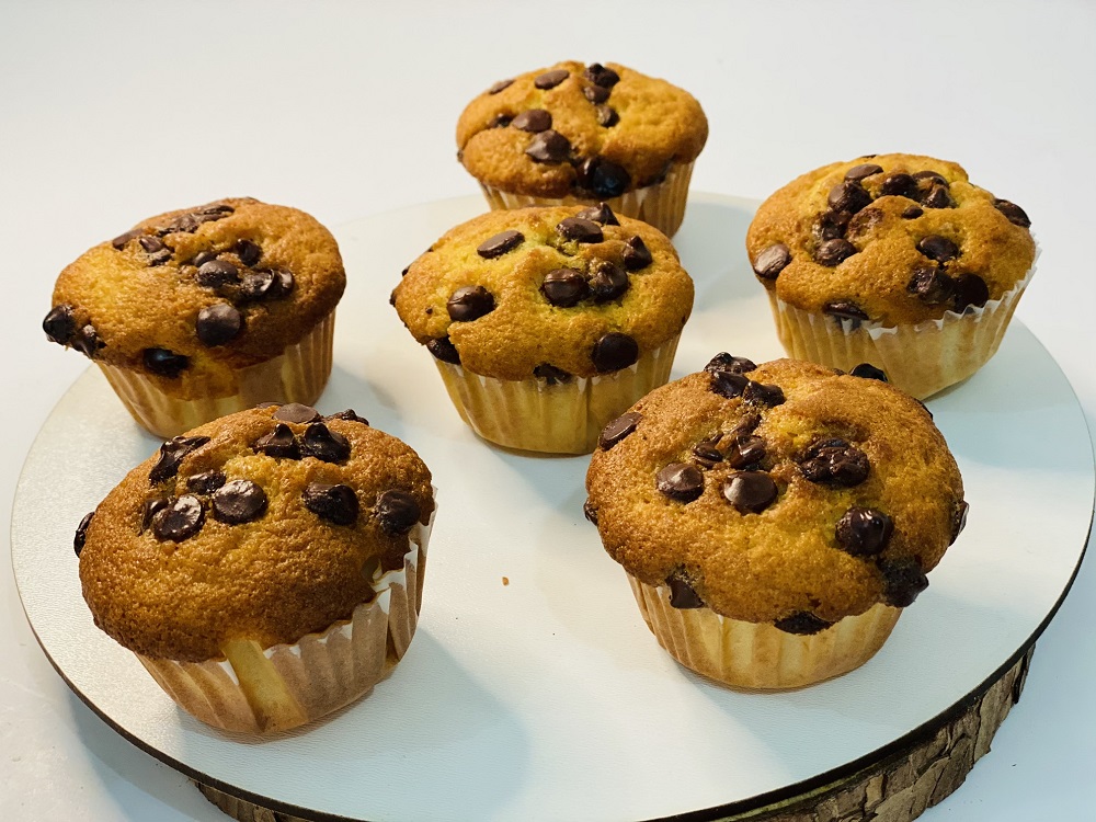 Muffin de Baunilha com Gotas de Chocolate com 4un