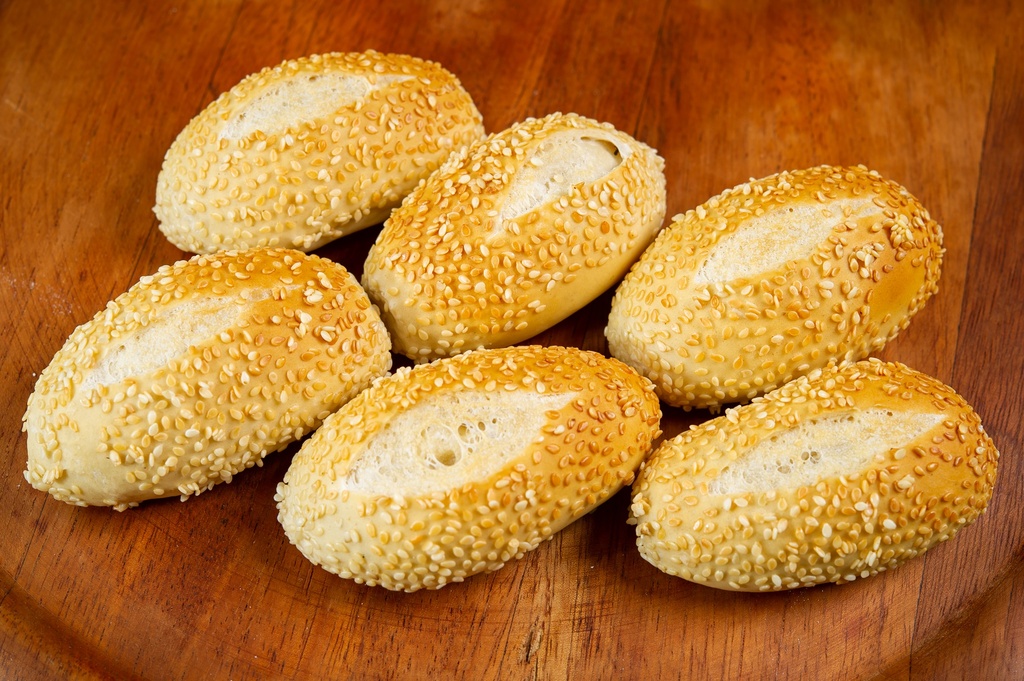 Mini Pão Francês de Gergelim c/ 6un